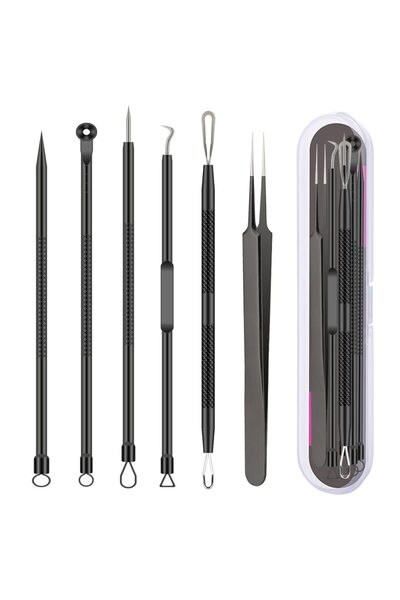 Choice 6PC-Black 6-Piece Blackhead Removal Tool Set, Capable Of Removing Faci...