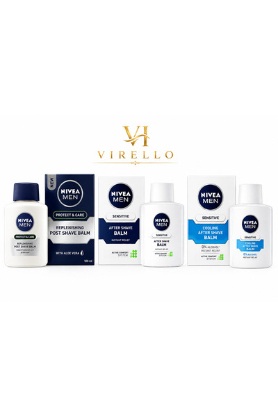 NIVEA Set 3 Balsamuri After Shave pentru Bărbați – Protecție și Îngrijire, Se...