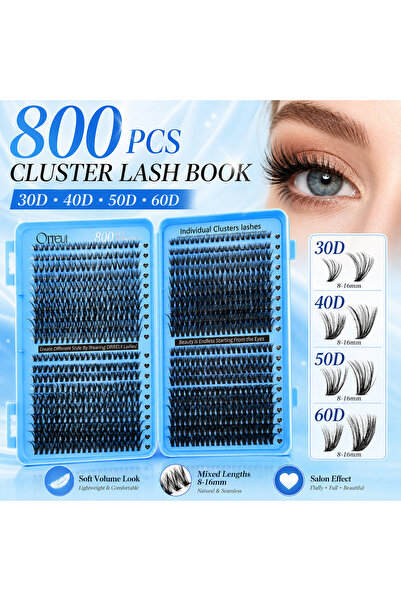 Choice 800PCS Cluster Lash Book 30D 40D 50D 60D 8-16mm Mixed Length DIY Indiv...