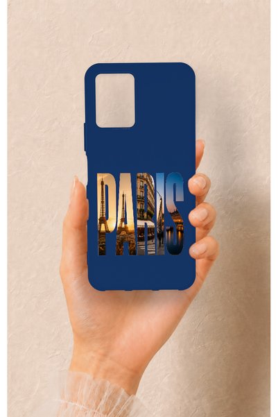 Vip Case Vivo Y21 Compatible Paris Patterned Silicone Case