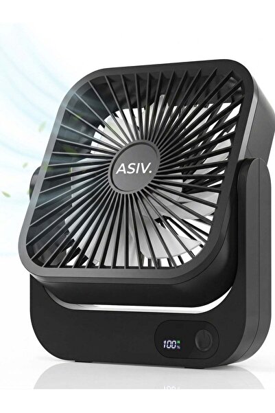 ASIV مروحة محمولة - بطارية بسعة 5000 مللي أمبير، 5 سرعات رياح قابلة للتعديل، ...