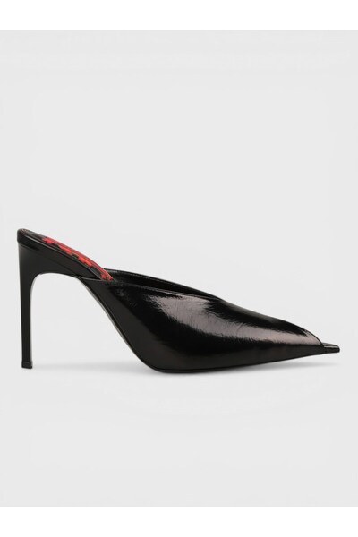 Sadık Yılmaz Women's summer 11cm stiletto heel mule - 574 0129 - black shiny ...