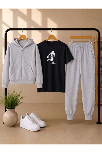 armicem Armikids Unisex Kids 3-Piece Combination Set: Hooded Jacket, T-Shirt ...