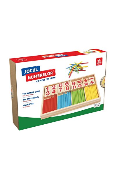 Deico Joc cu numere cu piese din lemn - Joc didactic