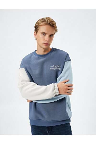 Koton Men's Clothing Sweatshirt 4wam70178mk Blue