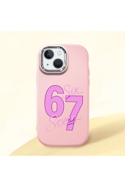 ucuc حافظة من السيليكون باللون الوردي متوافقة مع هاتف iPhone 13 Mini مع نمط م...