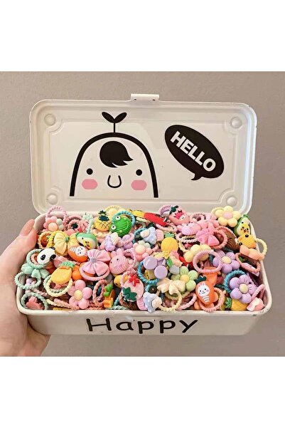 Arabest 80 Pcs Hair Ties for Girls, Cute Little Hair Ties, Cute Cartoons, Ani...