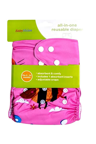 Baby Vision Reusable Diaper Red Bug Printed