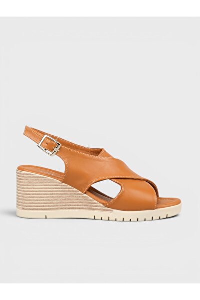 Sadık Yılmaz Women's summer flat sandals - 575 34-05 - taba