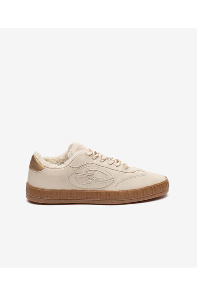 Greyder Kadın Bej Hakiki Deri Sneaker Ayakkabı 5K2SA33676
