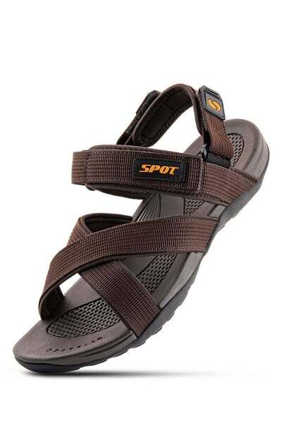 Spot Men Casual Sandals Max-Grip Ankle-Strap SS-1902 Brown