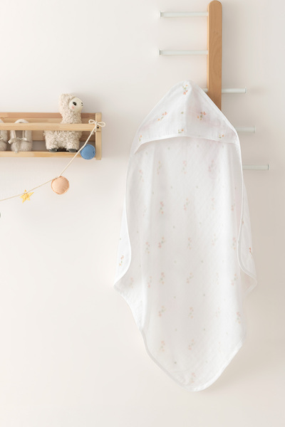Yataş Mini Figura Muslin Children's Poncho - Ecru