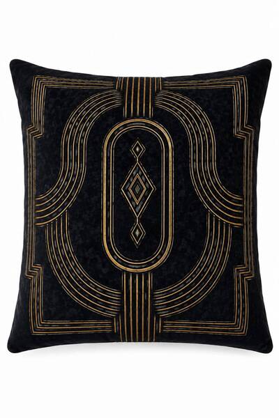 Black Jag Serisi Kırlent Kılıfı Twill Kumaş Gizli Fermuar (43x43 cm )