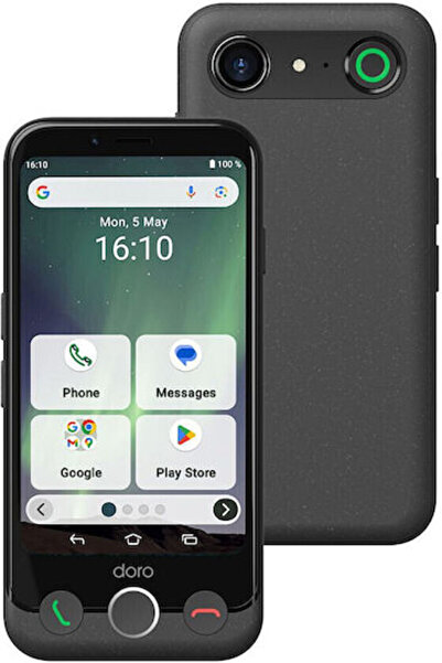Doro Ticaret Doro Aurora A10 + Ασύρματος Φορτιστής Διπλή SIM (4/64GB) Γραφίτης