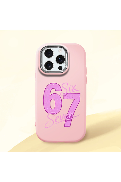 ucuc حافظة سيليكون وردية اللون متوافقة مع هاتف iPhone 16 Pro Max مع نمط مكتوب...