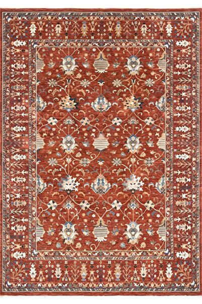 Bahariye Halı Etnik ET07 Kiremit Modern Halı