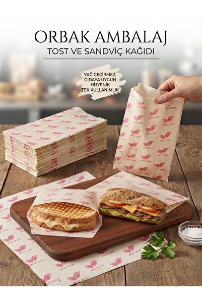 Orbak Kağıt Premium Kese Kağıdı 250 Adet | Tost, Sandviç, Paketleme Ambalajı