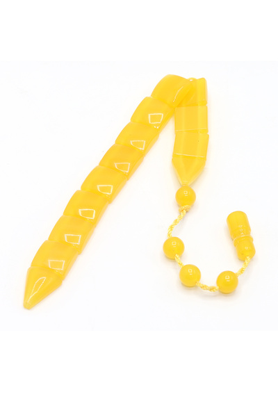 Midyat Nurtaş Gümüş Hareli Yellow Colored Special System Tasseled Powder Ambe...