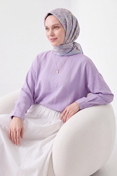 Silk Home Soft Scarf Paisley Lilac