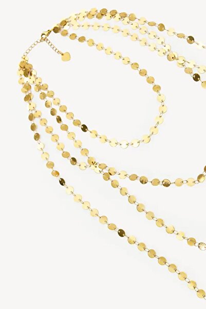 New Obsessions Gold Pul Çoklu Kolye