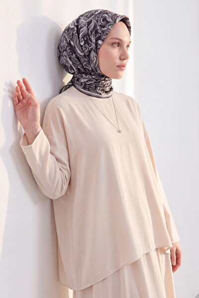 Silk Home Soft Scarf Paisley Black