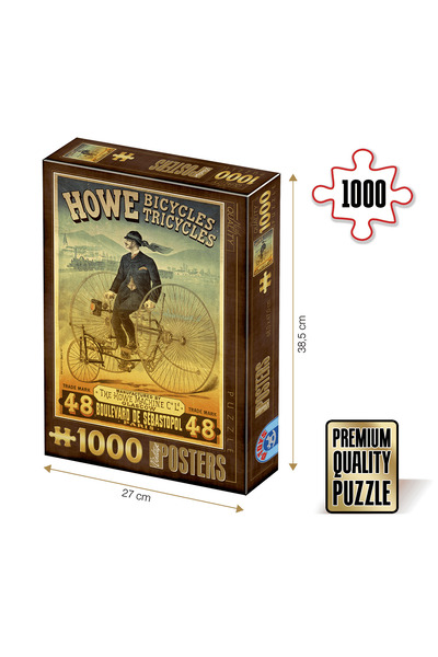 D-Toys Puzzle Biciclete și Triciclete Howe – Puzzle pentru Adulți cu 1000 de ...