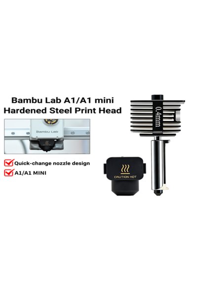 Birfigurum Bambu Lab A1/A1 Mini Hotend Sertleştirilmiş Çelik