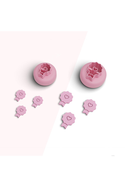 flament aşk Valentine's Day Badge Mini Polymer Clay Cutting Mold,Jewelry Mold...