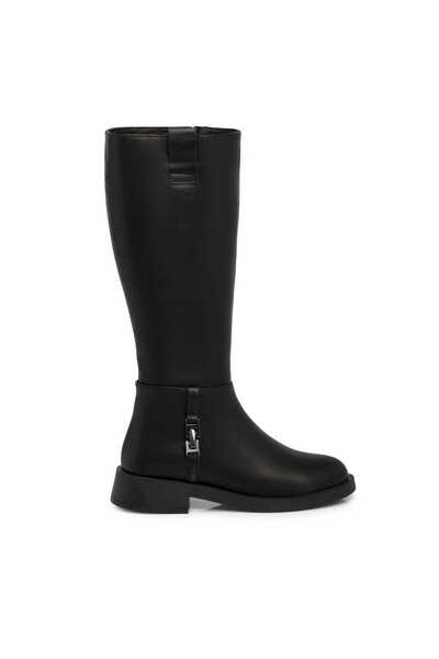 Tergan Siyah Hakiki Deri Kadın Casual Çizme - K25K1CM68355-A23