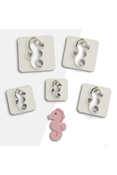 flament aşk Sea Horse Polymer Clay Cutting Mold,Jewelry Molds,Cookie Mold,5 S...