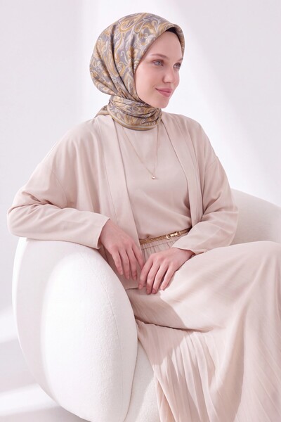 Silk Home Soft Scarf Paisley Gray