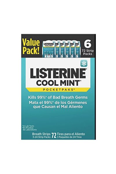 Listerine PocketPaks Benzi pentru respirație cu mentă răcoritoare, fără zahăr...