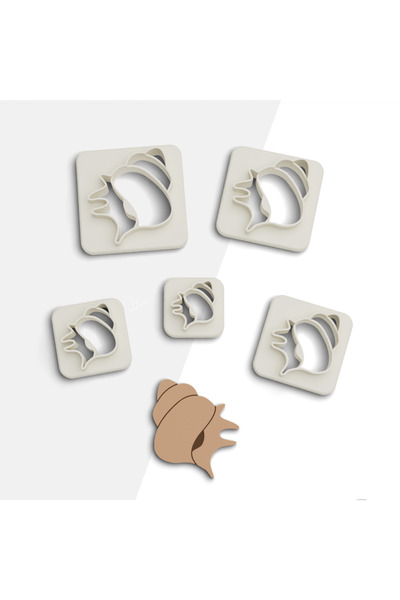 flament aşk Sea Shell Polymer Clay Cutting Mold,Jewelry Molds, Cake Mold,5 Si...