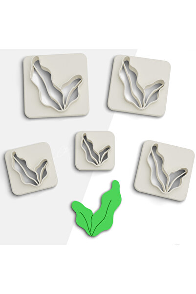 flament aşk Seaweed Polymer Clay Cutting Mold,Jewelry Molds,Cookie Mold,5 Siz...