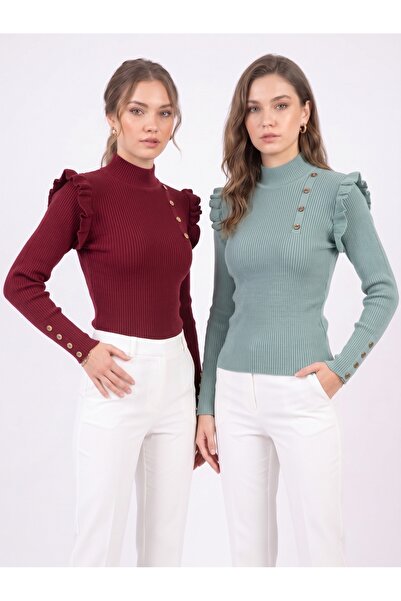 Generic Brand Set de tricotaje Badi din 2 piese cu nasturi