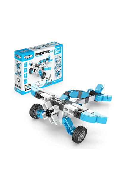 Engino Inventor Mechanics Avion Acrobatic cu 5 modele bonus – Cutie Engleză
