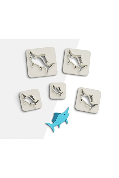flament aşk Swordfish Polymer Clay Cutting Mold,Jewelry Molds,Cookie Mold,5 S...