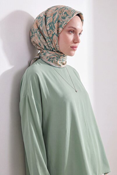 Silk Home Soft Scarf Paisley Mint Green