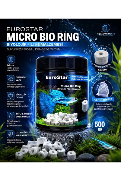 EuroStar Akvaryum Filtre Malzemesi - Micro Bio Ring - Üstün Bakteri Tutuşu - ...