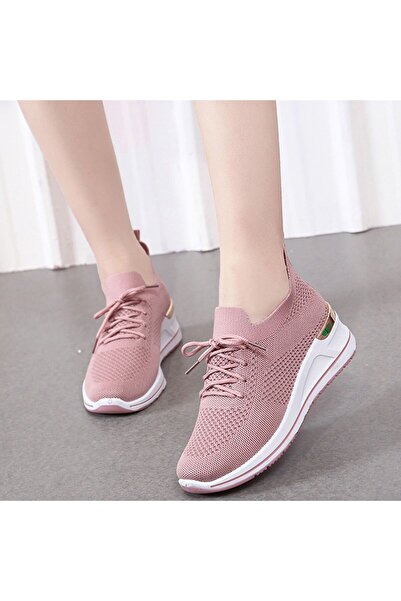 dorbe Women's Pink Knit Sneakers