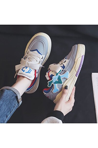 dorbe Women's Blue Chunky Sneakers