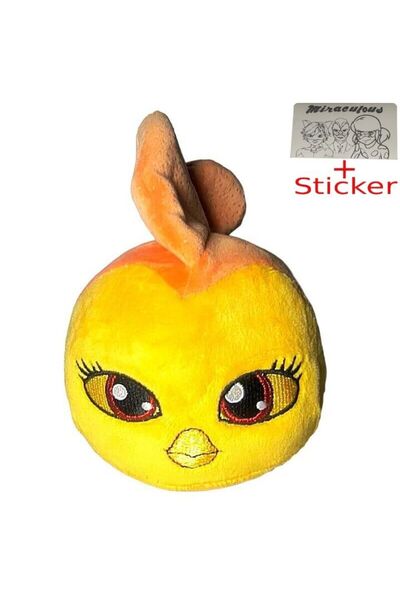 Miraculous Jucarie de Plus, Buburuza Miraculoasa, Orikko 10cm cu Sticker
