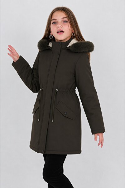 Asortik Kids Kız Çocuk Su Geçirmez Uzun Kışlık Mont