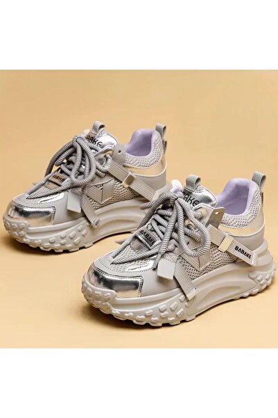 dorbe Women's Mesh Platform Lace-Up Sneakers