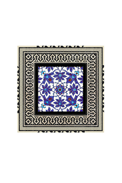 Sadrazam Iznik Tile Pattern (Rüstem Pasha Mosque) Printed 20X20 Mdf Anatolian...