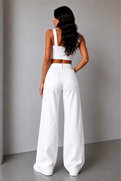 LA TUBA High Waist Wide Leg Palazzo Jeans