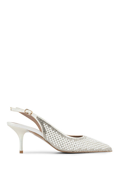 Tamer Tanca Women's Faux Leather White Heeled Shoes