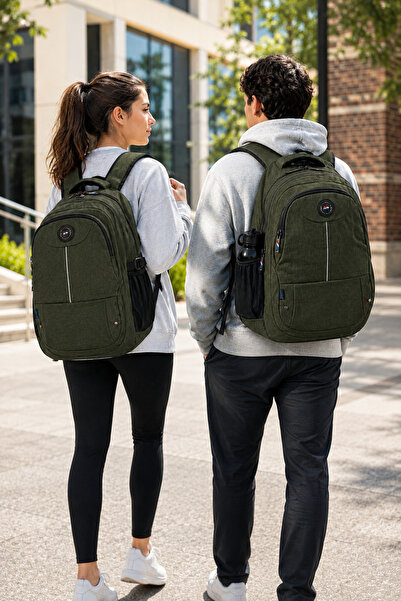 DODOMAR Backpack Luxury Khaki 3 Compartments Waterproof Anatomical Sponge Sup...