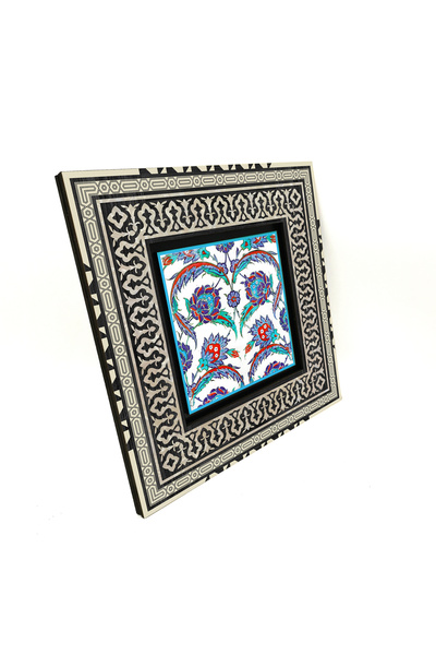 Sadrazam Ottoman Iznik Tile Pattern (Rüstem Pasha Mosque) Printed 20X20 Mdf A...