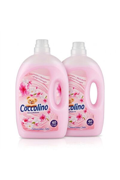Cocolino Set de 2 balsamuri de rufe Silk Sensation, Sensazione Seta 3 L, 40 d...